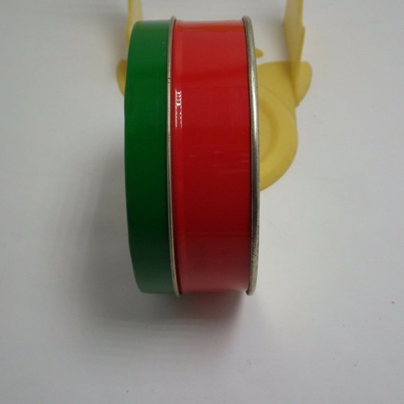 Christmas Tin Santa Mrs Claus Red Round Small - Picture 4 of 5